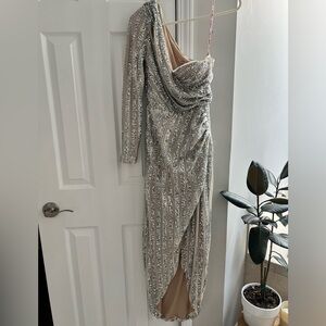 Gold asymetrical dress